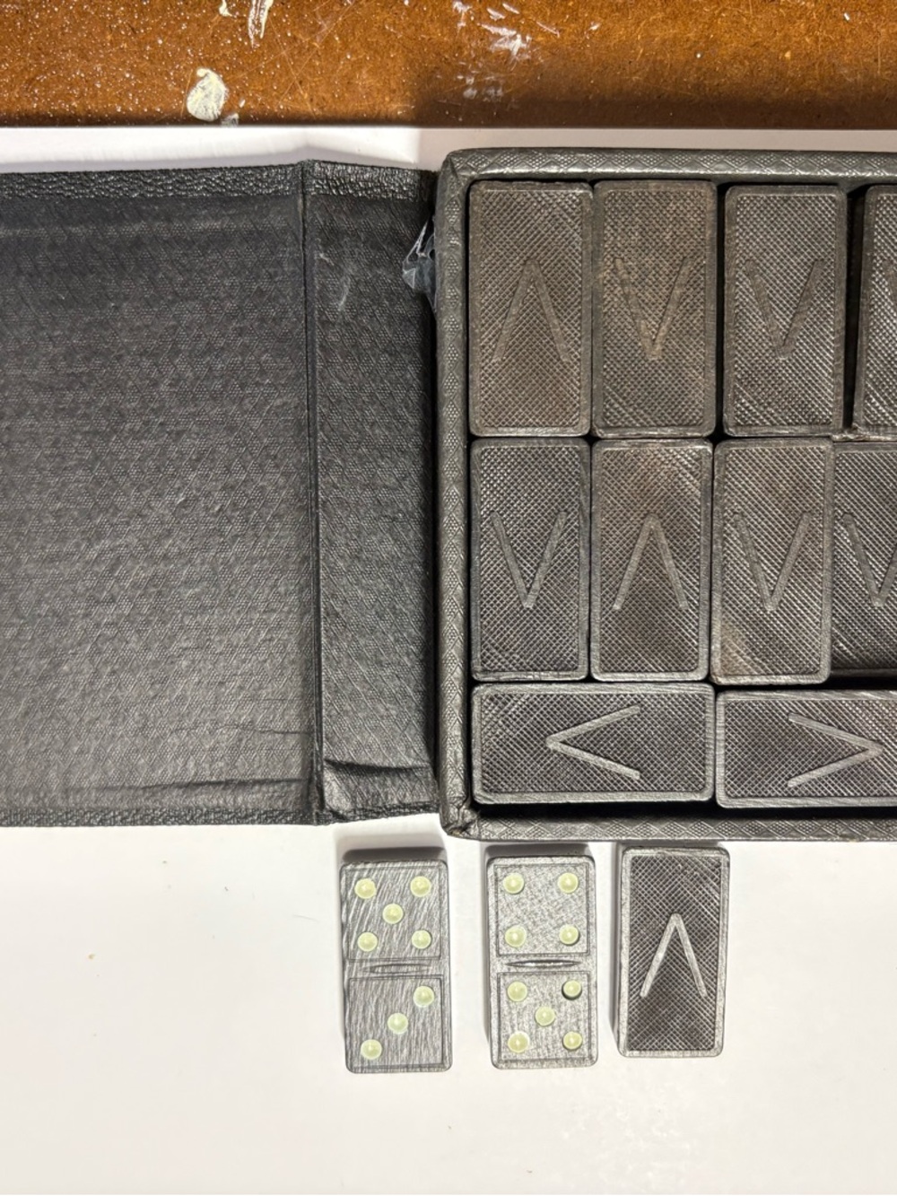 Classic Black Domino Set - vintage